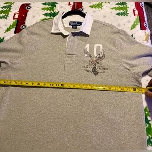 Ralph Lauren Gray and White Polo Shirt